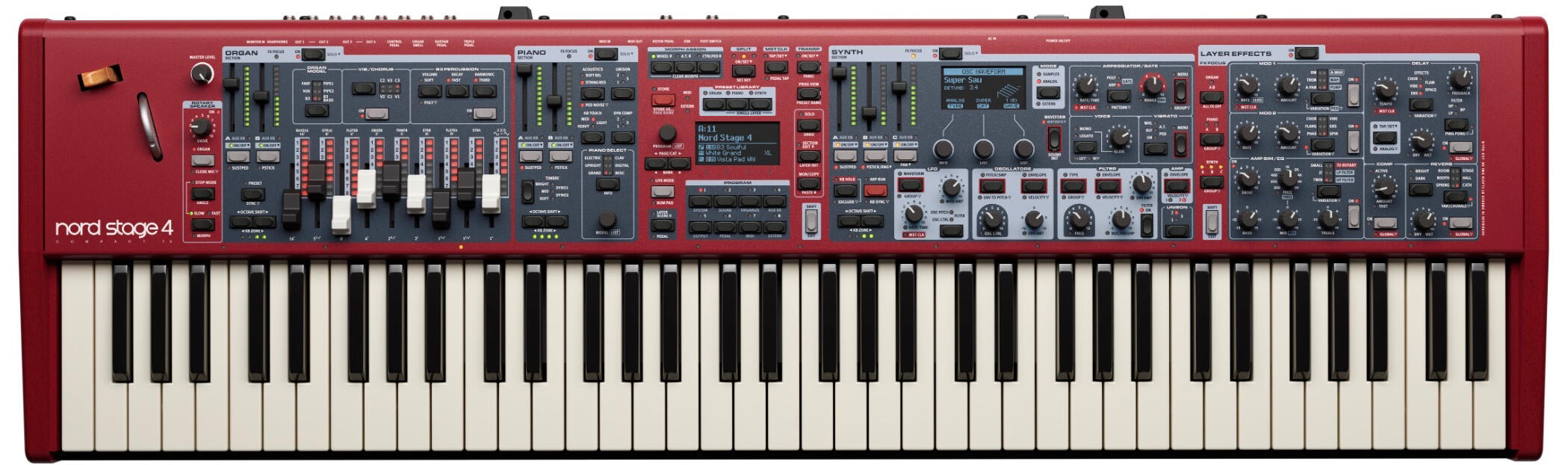 Nord Stage 4 Compact B Stock with 1 Yr. Nord Backed Warranty (B=Blemish/Blem) $4499 Including Tax Click Pic For Listing