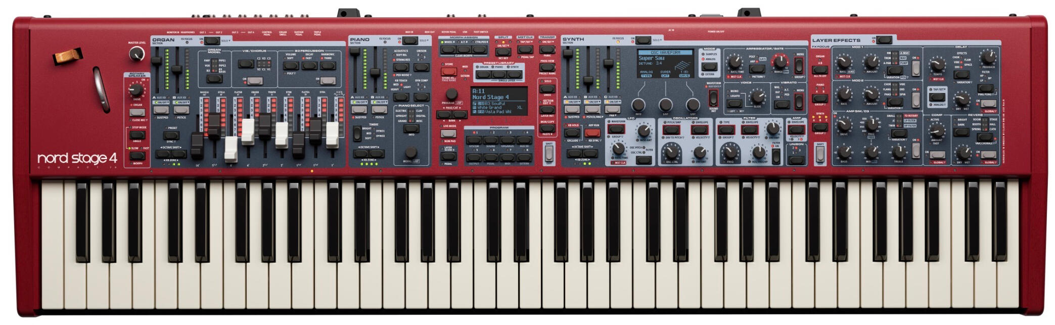 Nord Stage 4 Compact B Stock with 1 Yr. Nord Backed Warranty (B=Blemish/Blem) $4499 Including Tax Click Pic For Listing